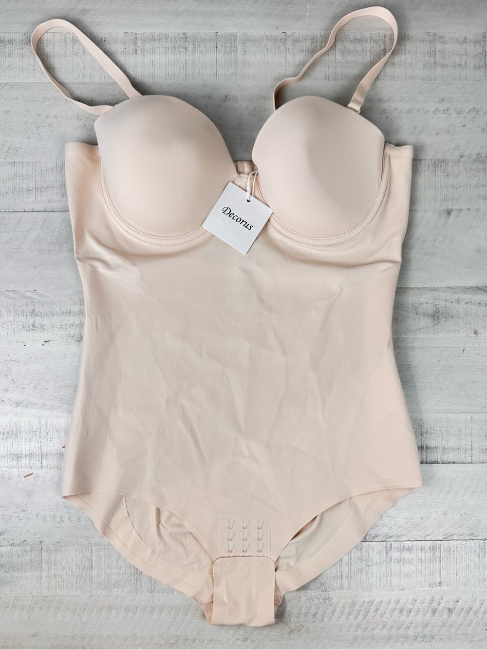 Decorus Seamless Strapless Shapewear Built in Bra Body Shaper nwt size xl